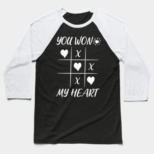 You Won My Heart Love Valentine Baseball T-Shirt